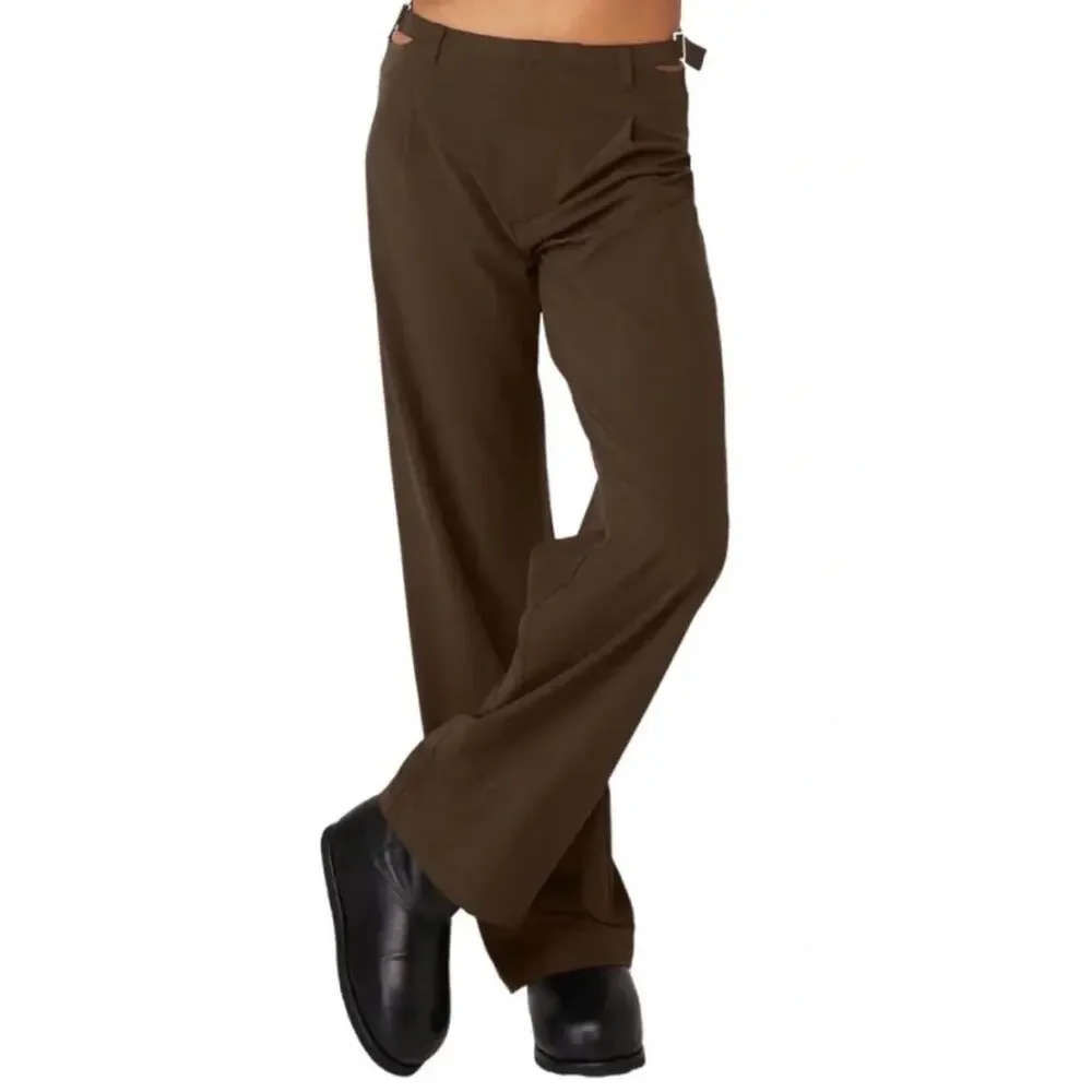 Alo Mid-Rise Showdown Trouser in Espresso Size XS